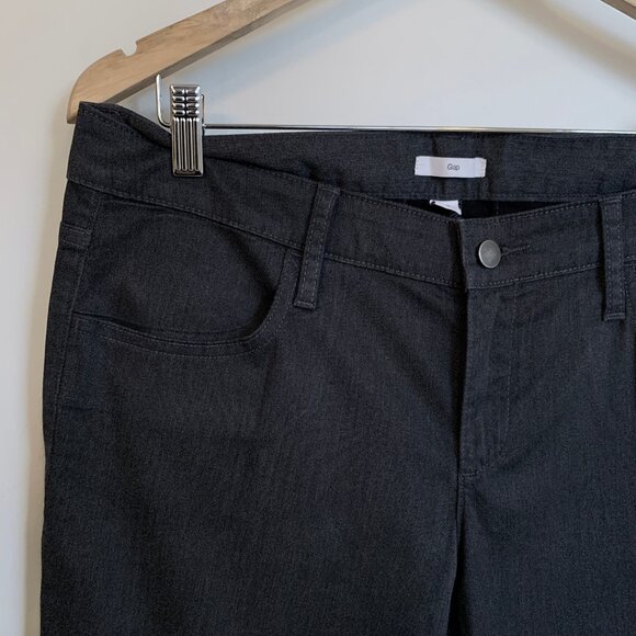 Gap sateen charcoal grey low rise pants with stretch - Picture 1 of 8